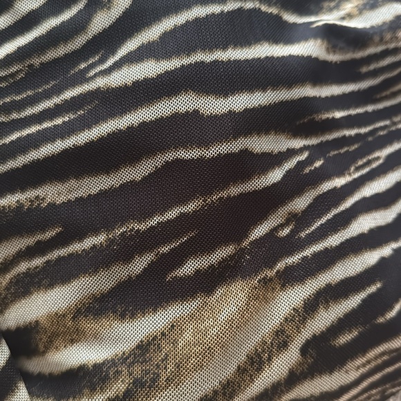 Zebra Tube mesh fitted stretchy maxi midi dress - Picture 5 of 6